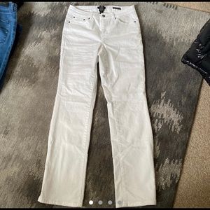 White bootcut pants